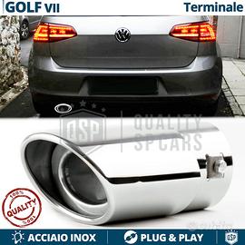 TERMINALE di Scarico per VW GOLF 7 OVALE Cromato