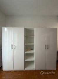 Armadio Ikea bianco composto struttura Pax