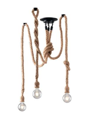 Lampadario corda canapa naturale
