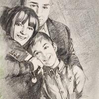 Quadro Ritratto da tua foto disegno san valentino