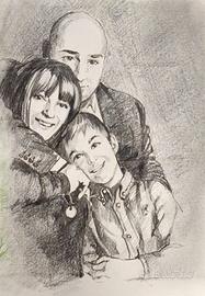 Quadro Ritratto da tua foto disegno san valentino