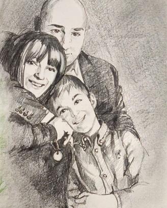 Quadro Ritratto da tua foto disegno san valentino