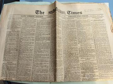 copia The Times 1923 20 febbraio 