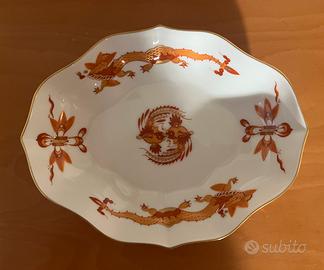 Vassoietto Meissen decoro Drago Rosso dip. a mano