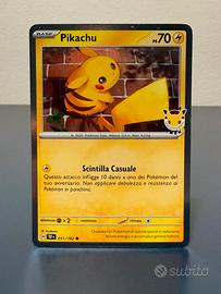Carta Pokémon Pikachu 2016 30 anniversario
