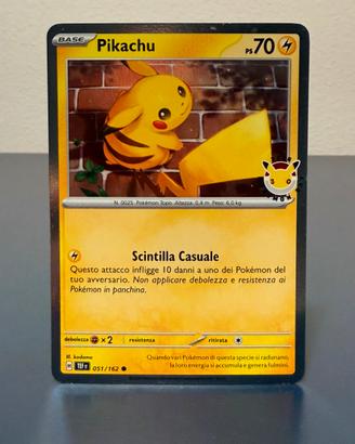 Carta Pokémon Pikachu 2016 30 anniversario