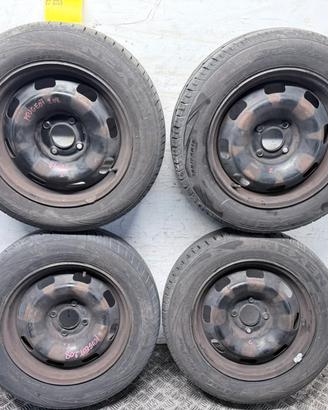 4 CERCHI IN FERRO 15” PEUGEOT 208 2008 207 CON GOM