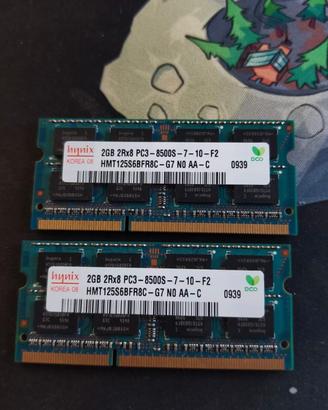 💾 Kit RAM 4GB (2x2GB) DDR3 Hynix SO-DIMM
