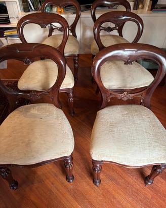 6 sedie in stile classico “Luigi Filippo”