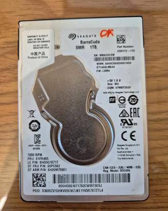 HDD Seagate Barracuda ST1000LM049 1 TB 2,5" 128mb
