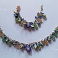Collana e bracciale con murrine veneziane Ophelia