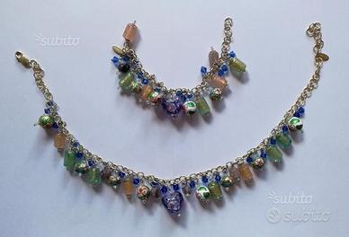 Collana e bracciale con murrine veneziane Ophelia