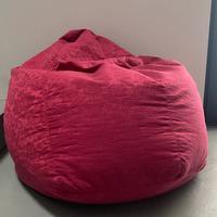 Sacco sedia pouf imbottito polistirolo, rosso