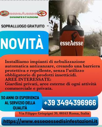 Disinfestazione antizanzare derattizzazione