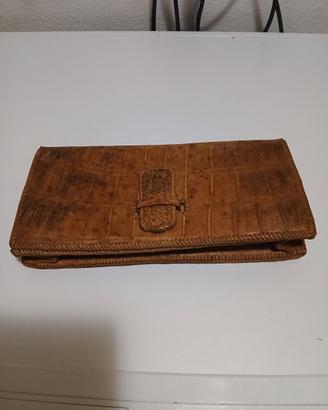 Pochette in vera pelle di pitone