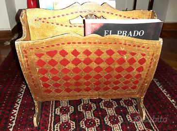 PORTARIVISTE DORATO anni '60, STILE FIORENTINO