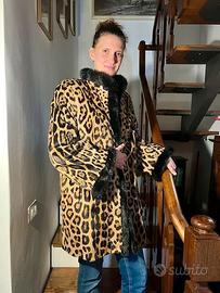 Pelliccia Giaguaro con bordi visone