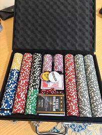Set fiches poker, carte e accessori