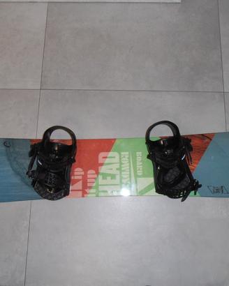 Tavola snowboard HEAD 138cm con attacchi SALOMON