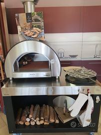 Forno legna gas ibrido alfa refrattario pizza fier