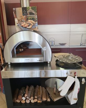 Forno legna gas ibrido alfa refrattario pizza fier