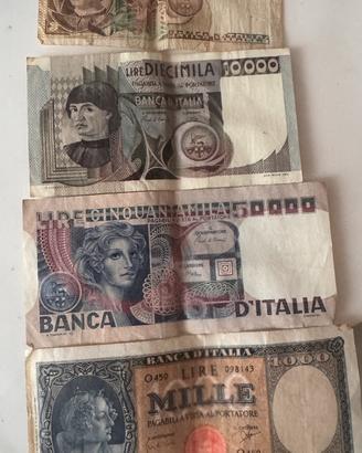 Lotto banconote Lire italiane originali