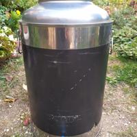 fusto olio acciaio inox con rubinetto da 50 litri