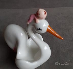Bomboniera statuina cigno bambina Alessi
