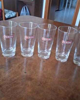 Set 6 bicchieri Birra Peroni 1846 vintage anni '90