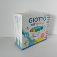 5 x Giotto Pennarelli Turbo Maxi da 12 colori