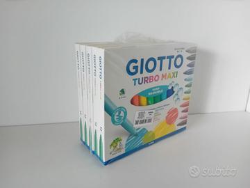 5 x Giotto Pennarelli Turbo Maxi da 12 colori