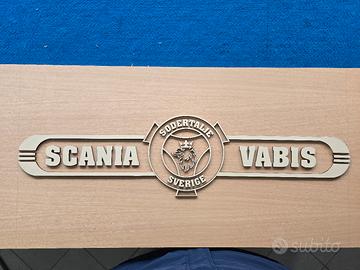 scania vabis legno camion insegna