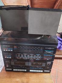 🎶 Stereo Amstrad vintage con giradischi, lettore 