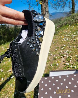 Scarpe sneaker Liu jo in pelle nere,donna n.36