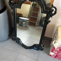 Specchio cornice legno nero