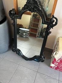Specchio cornice legno nero