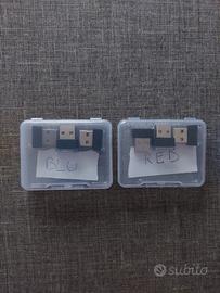 ADATTATORE USB LED A LUCE ROSSA E BLU 