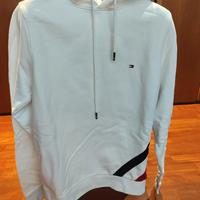 Felpa Tommy Hilfiger bianca con cappuccio