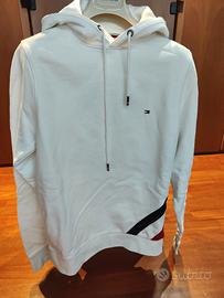 Felpa Tommy Hilfiger bianca con cappuccio