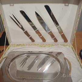 Set  da trancio e vassoio da portata vintage 