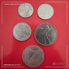 5 monete da 1/2/5/50/10