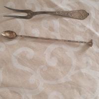 Vintage forchettone e cucchiaino 