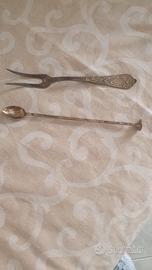 Vintage forchettone e cucchiaino 
