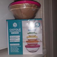 Set 5 ciotole in vetro