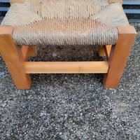 Poggia piedi impagliato 