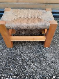 Poggia piedi impagliato 