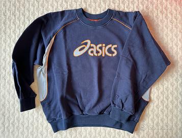 Felpa blu in cotone Asics