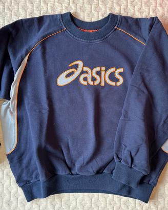 Felpa blu in cotone Asics