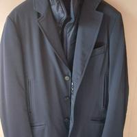 FAY Morning Coat in Popeline Tecnico BLU NOTTE