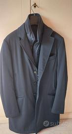 FAY Morning Coat in Popeline Tecnico BLU NOTTE